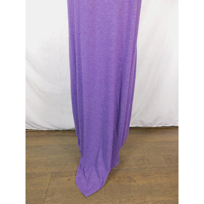 SHEIN Curve Purple Heathered Maxi Dress 1XL - Stretch Tank V-Neck - Excellent