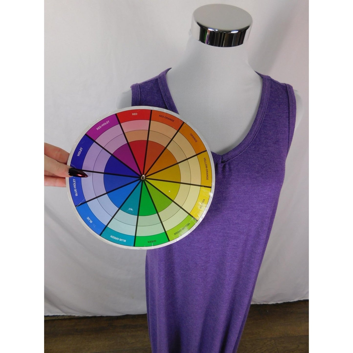 SHEIN Curve Purple Heathered Maxi Dress 1XL - Stretch Tank V-Neck - Excellent