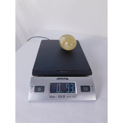 Polished Green Onyx Stone Egg 0.93 Lb Banded Crystal Witch Altar Decor Stone