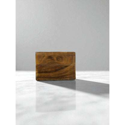 Hand Carved Wooden Box Tarot Floral Motif Latch Closure Storage Jewelry Decor