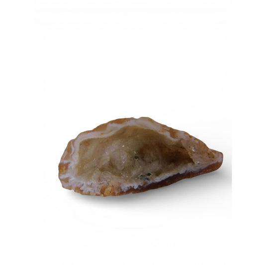 Mini Natural Brown Agate Geode Druzy Crystal Slice Witch Altar Decor Stone