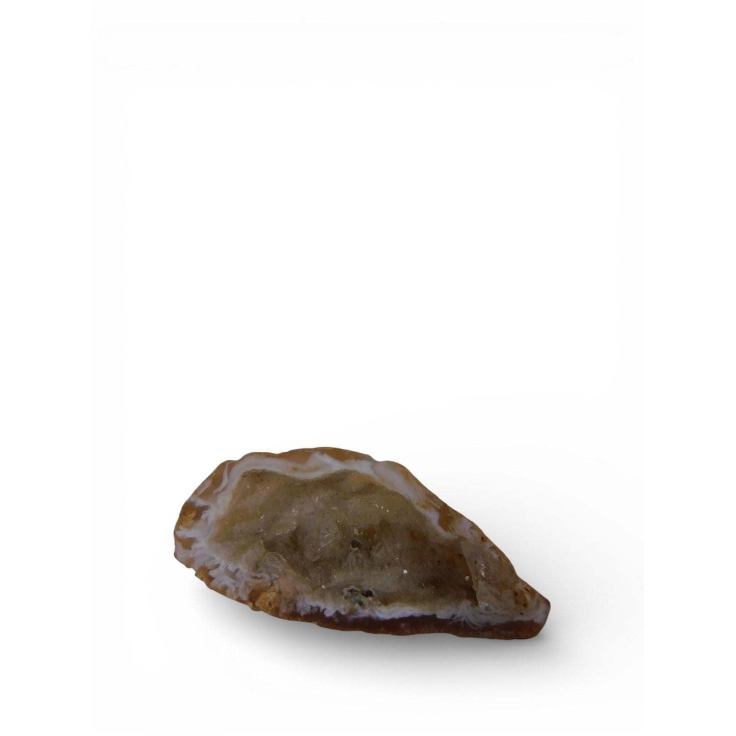 Mini Natural Brown Agate Geode Druzy Crystal Slice Witch Altar Decor Stone
