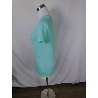 Free State M Moon & Flowers Tee Celestial Witchcore Graphic Shirt Aqua