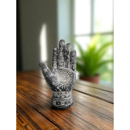 Mystical Witchy Palmistry Hand Statue Palm Reading Boho Psychic Decor 5"