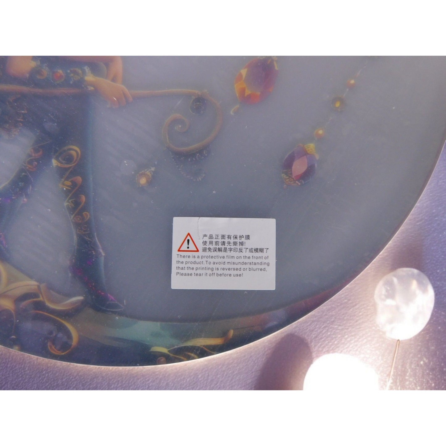 Crystal Moon Witch Suncatcher Acrylic 8"x8" Wall Hanging Art Décor