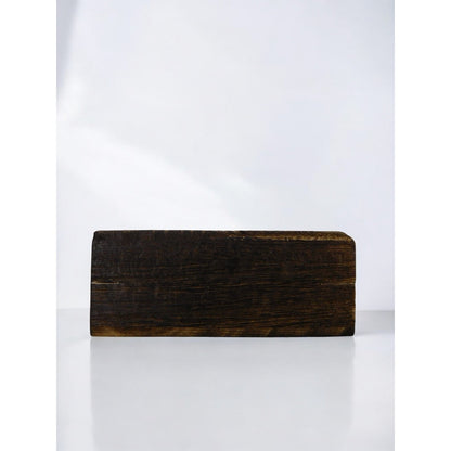 Rustic Wooden Trinket Jewelry Box Vikings Carved Lid Hinged Brass Latch Square