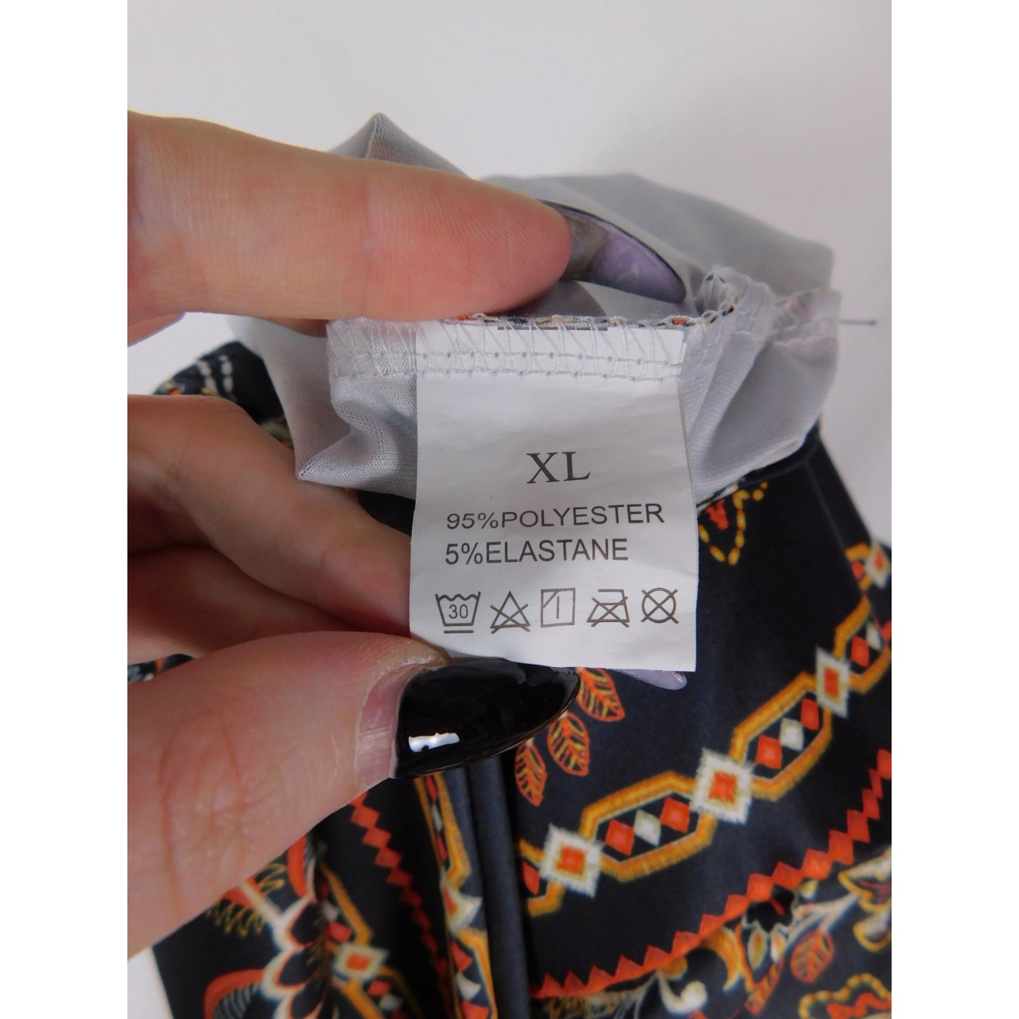 Baroque Boho Witch Paisley Print Long Sleeve Dress XL