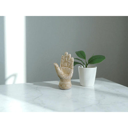 Mystical Witchy Palmistry Hand Statue Palm Reading Boho Psychic Decor 5"