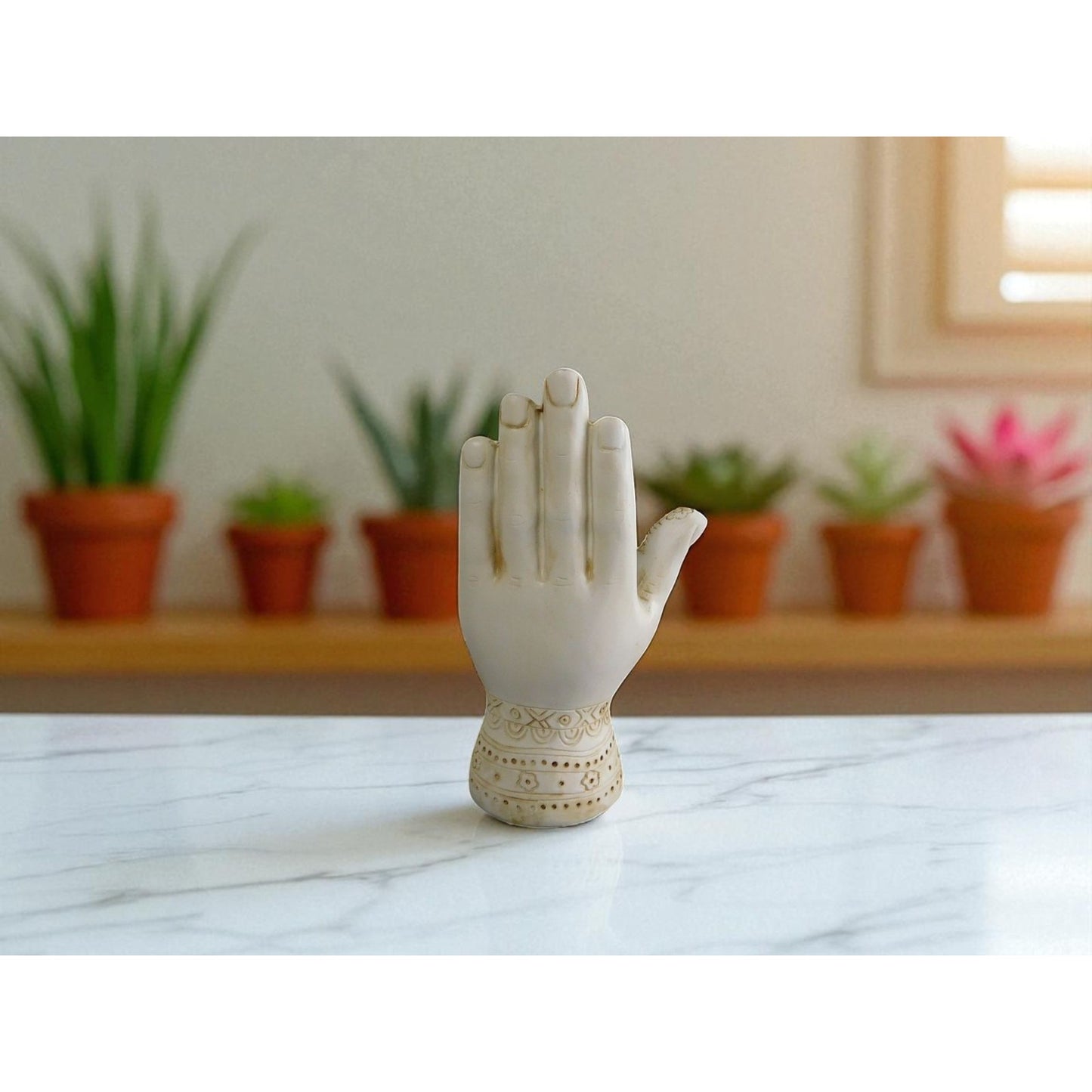 Mystical Witchy Palmistry Hand Statue Palm Reading Boho Psychic Decor 5"