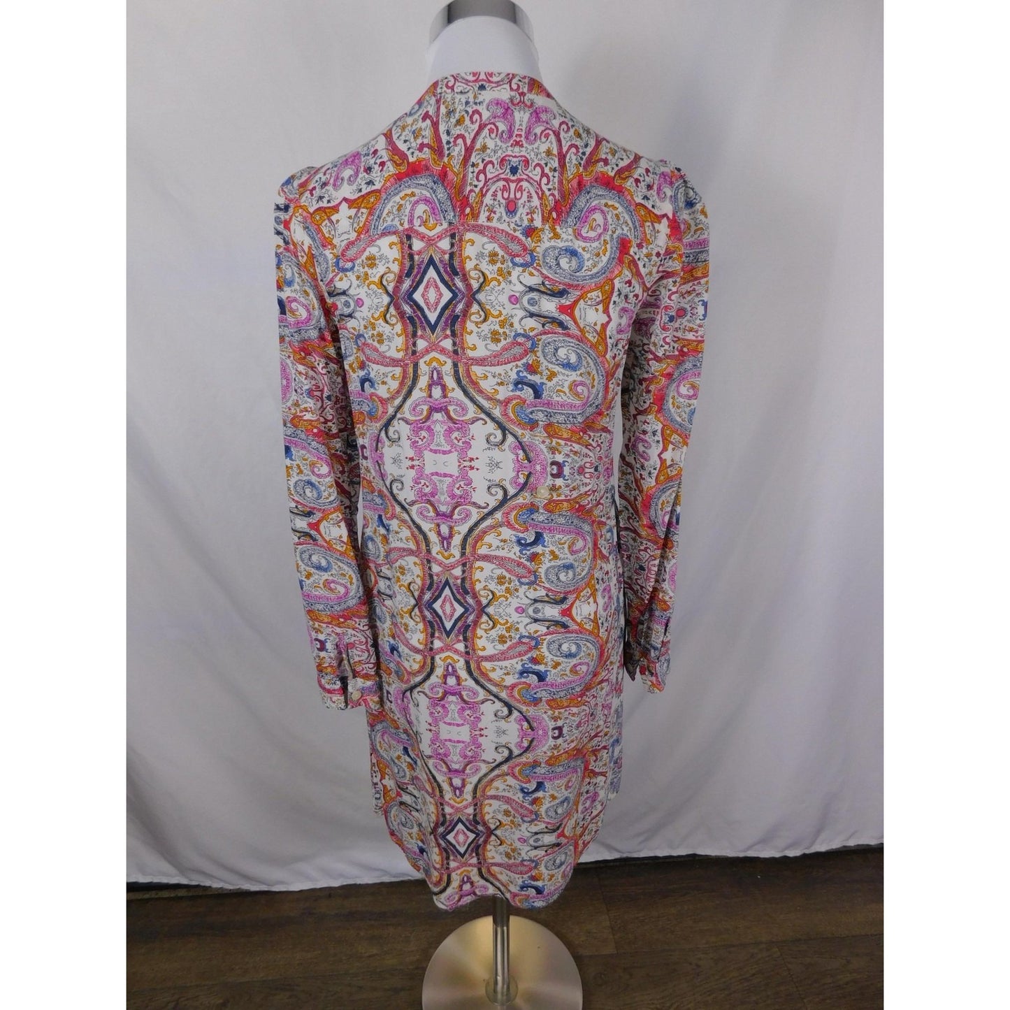 11-1 Tylho Multicolor Paisley Tunic Dress XS - Long Sleeve Boho - Excellent