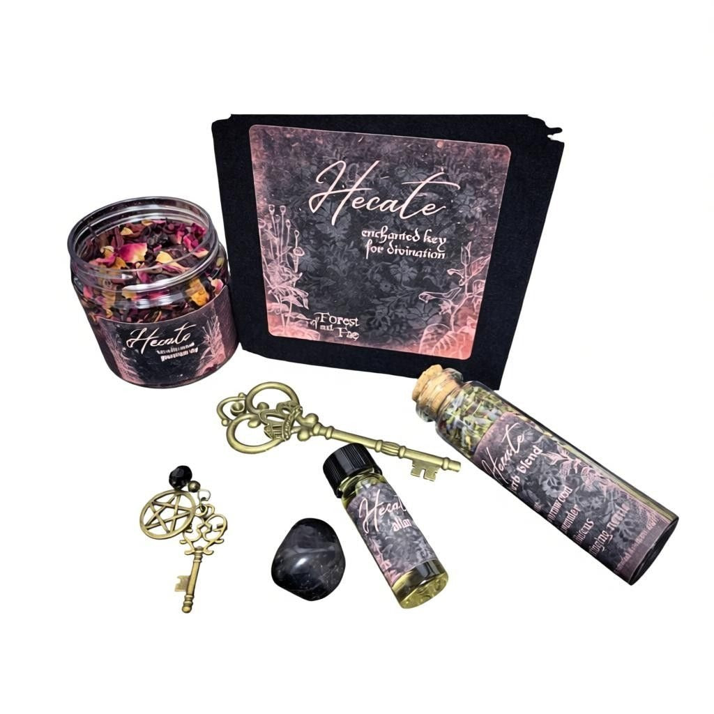 Hecate Enchanted Key DIY Kit - Crossroads & Divination - Glass Oil