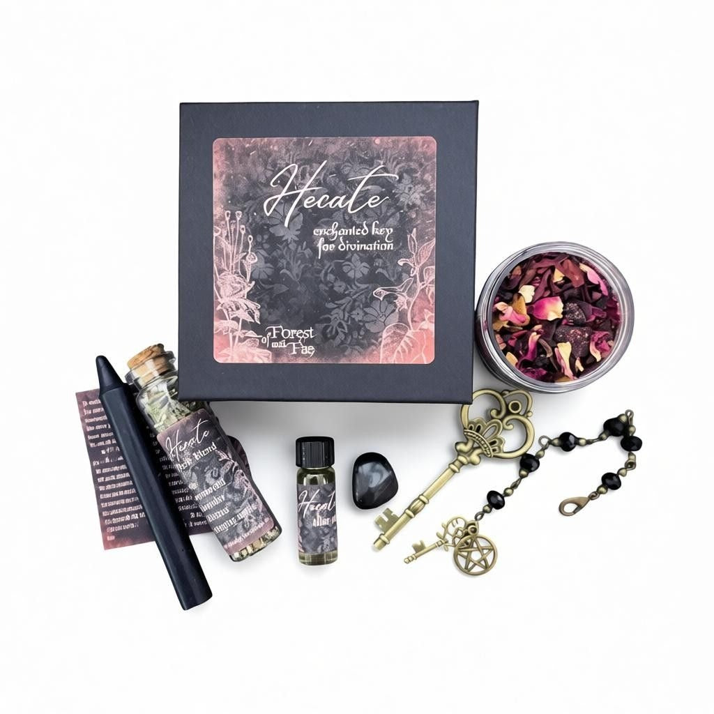Hecate Enchanted Key DIY Kit - Crossroads & Divination - Glass Oil