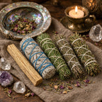 Herbal Cleansing Set White Sage, Cedar, Rosemary, Juniper & Palo Santo