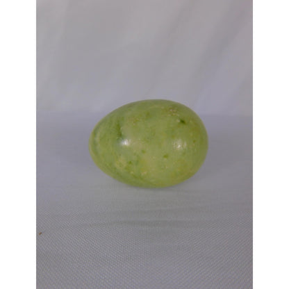 Green Stone Egg Polished Crystal 0.49 Lb Palm Stone Witch Altar Decor Display