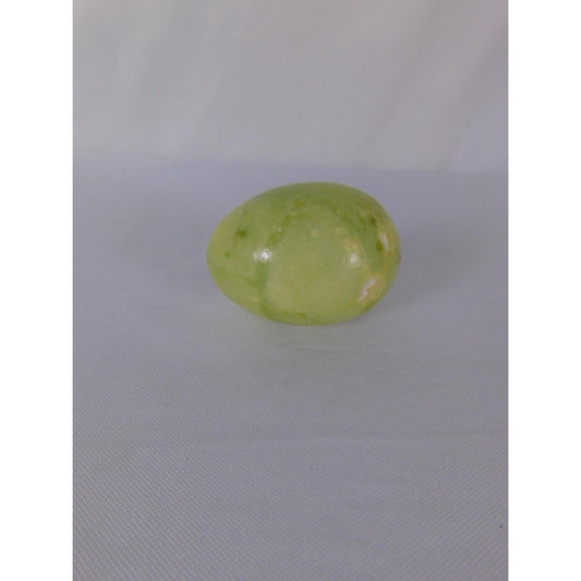 Green Stone Egg Polished Crystal 0.49 Lb Palm Stone Witch Altar Decor Display