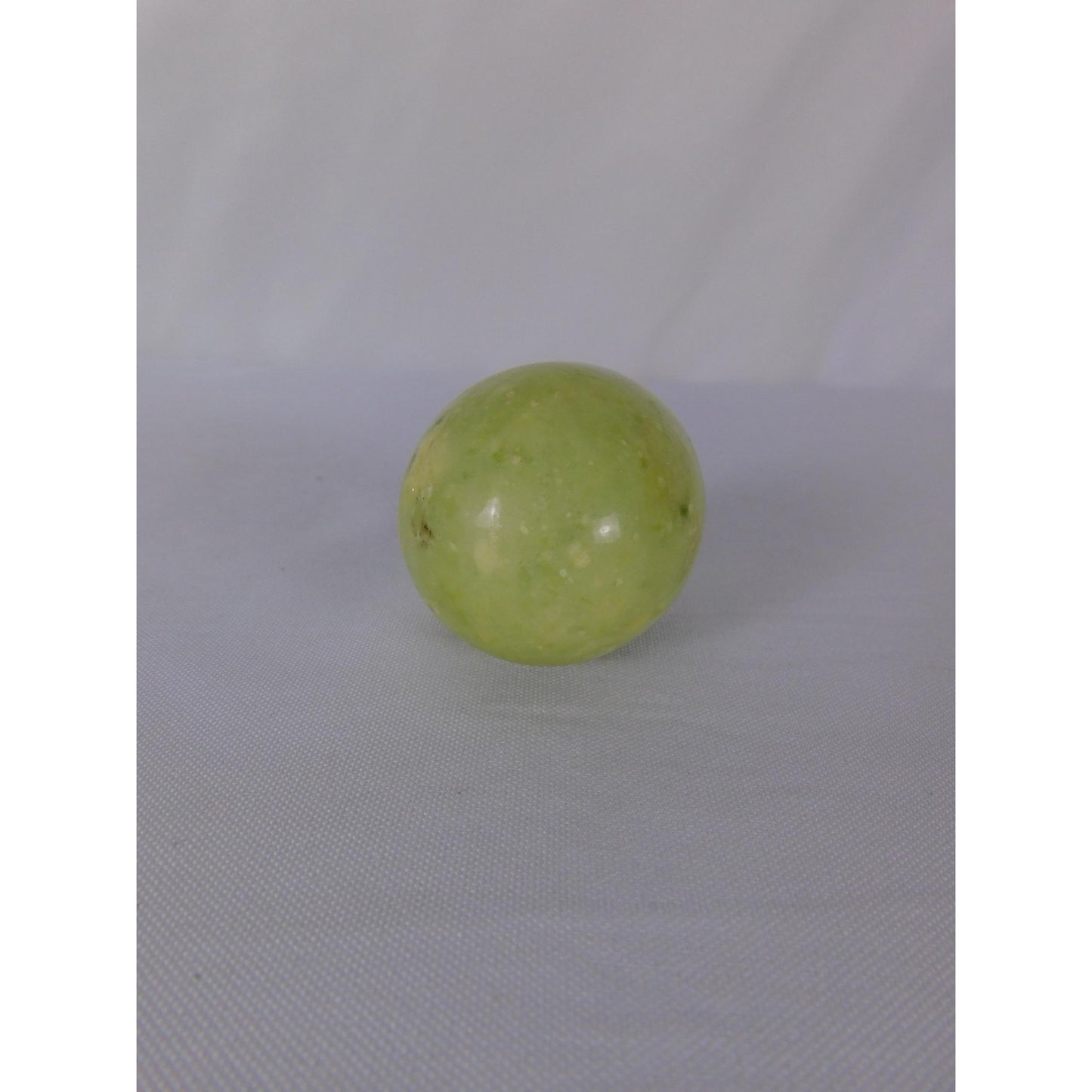 Green Stone Egg Polished Crystal 0.49 Lb Palm Stone Witch Altar Decor Display