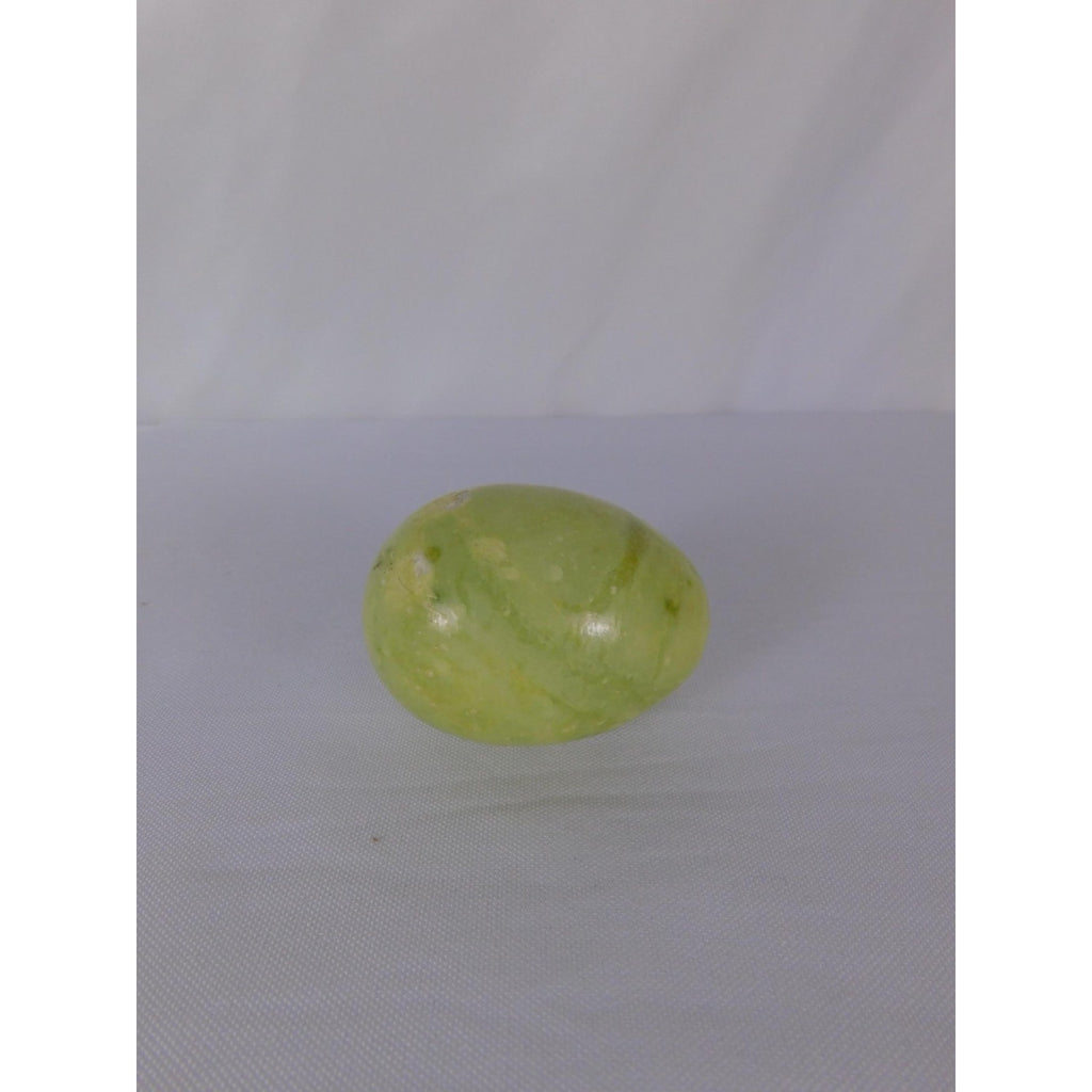 Green Stone Egg Polished Crystal 0.49 Lb Palm Stone Witch Altar Decor Display