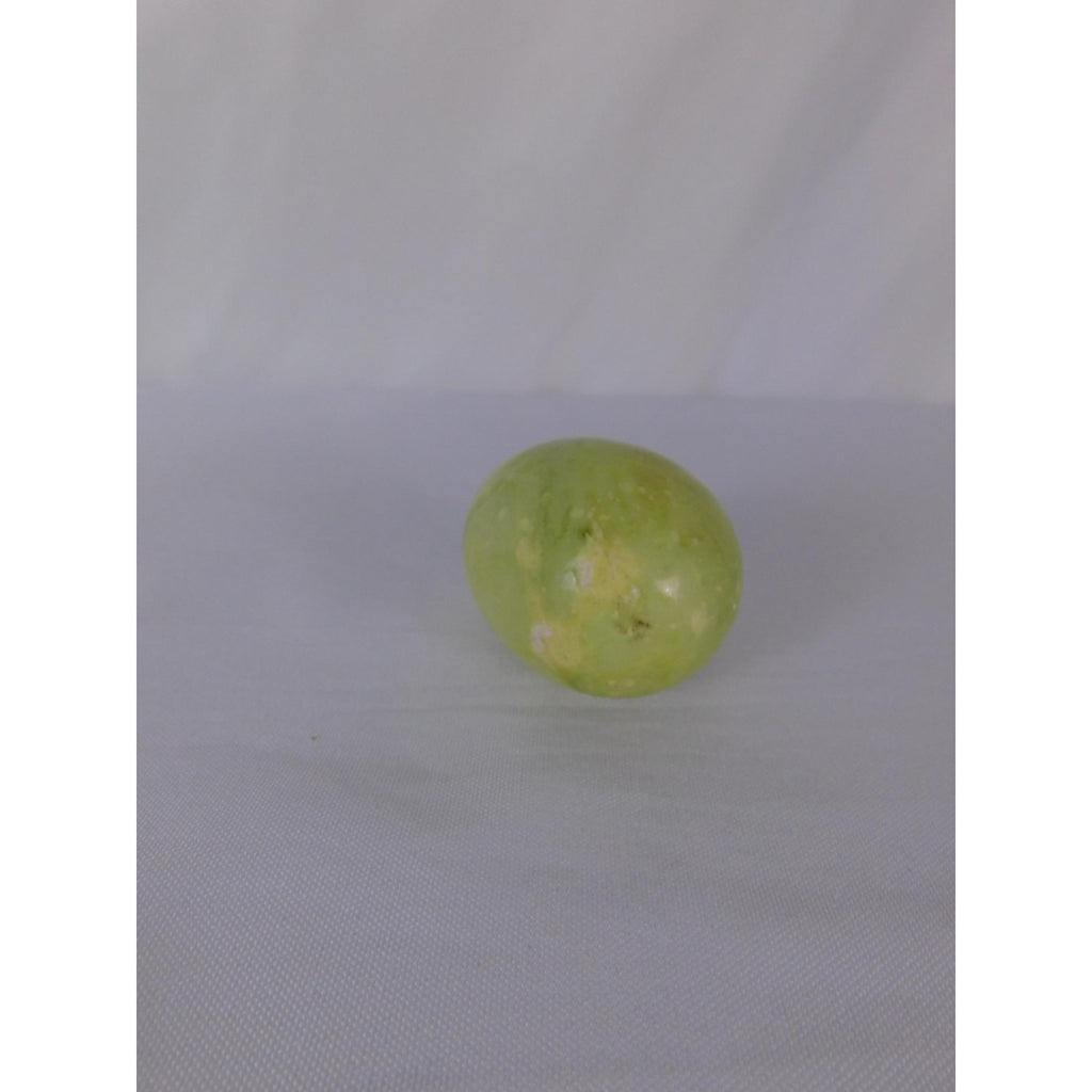 Green Stone Egg Polished Crystal 0.49 Lb Palm Stone Witch Altar Decor Display