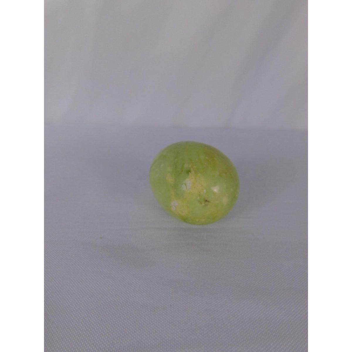 Green Stone Egg Polished Crystal 0.49 Lb Palm Stone Witch Altar Decor Display