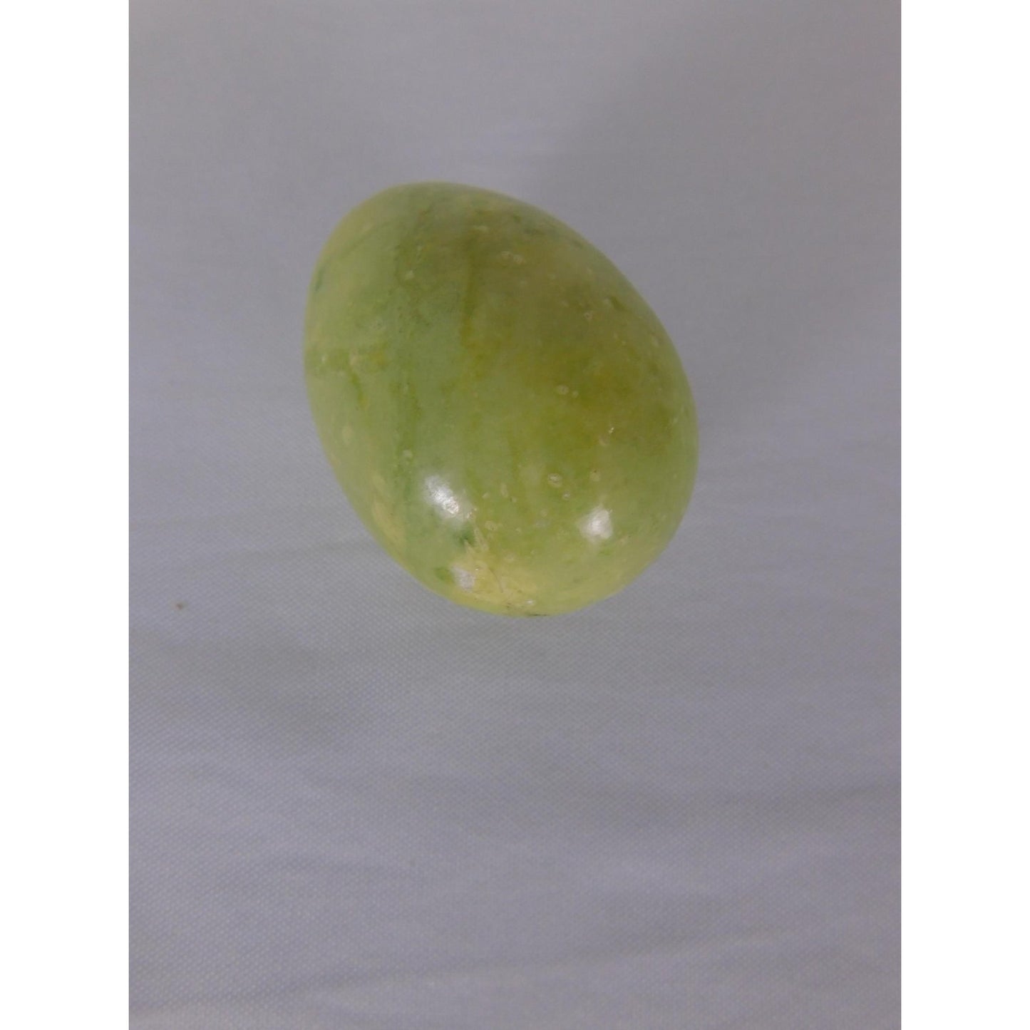 Green Stone Egg Polished Crystal 0.49 Lb Palm Stone Witch Altar Decor Display