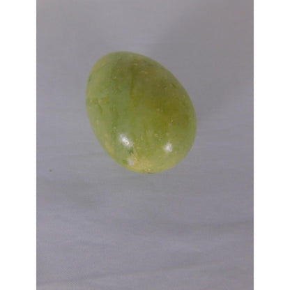 Green Stone Egg Polished Crystal 0.49 Lb Palm Stone Witch Altar Decor Display