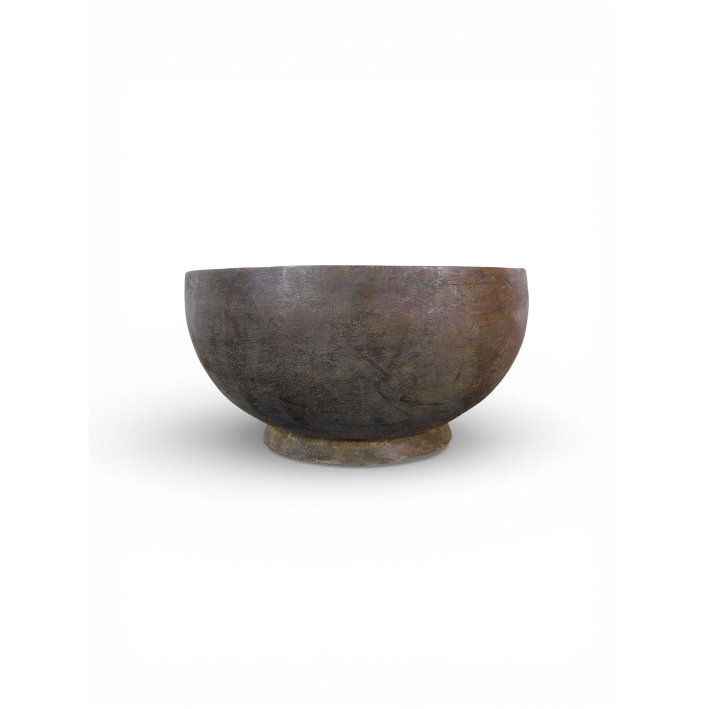 Vintage Hand Carved Wooden Bowls Rustic Primitive Set of 2