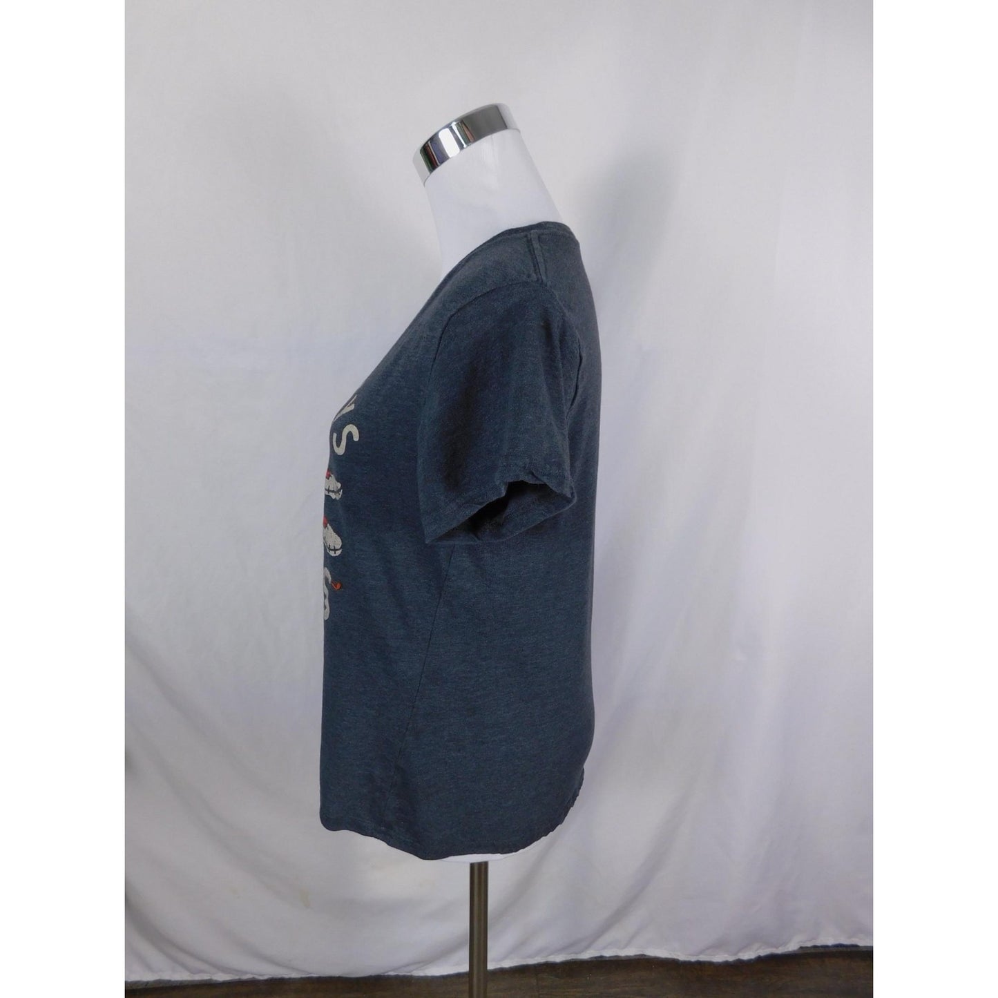 Crazy Dog T-Shirts Shirt Womens Medium Gray Still Plays With Dolls Voodoo Tee