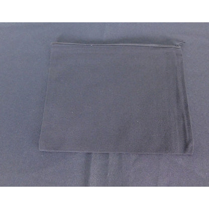 Moon Phase Black Canvas Zipper Pouch 9"x7" Mystical Hand Celestial