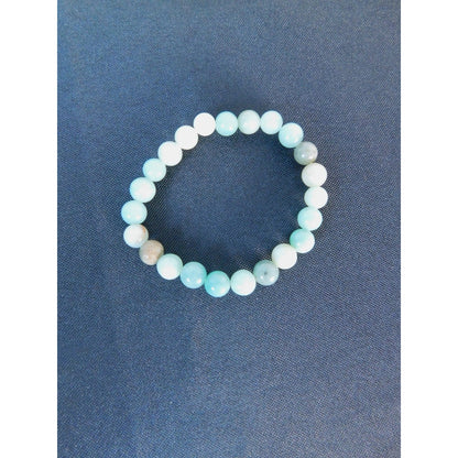 Amazonite Bracelet Healing Crystal Beads Calming Energy Balance Health Jewelry