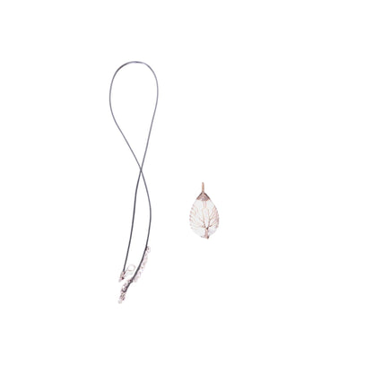 Rose Quartz Tree of Life Pendant Necklace Wire Wrapped Pink Crystal Teardrop