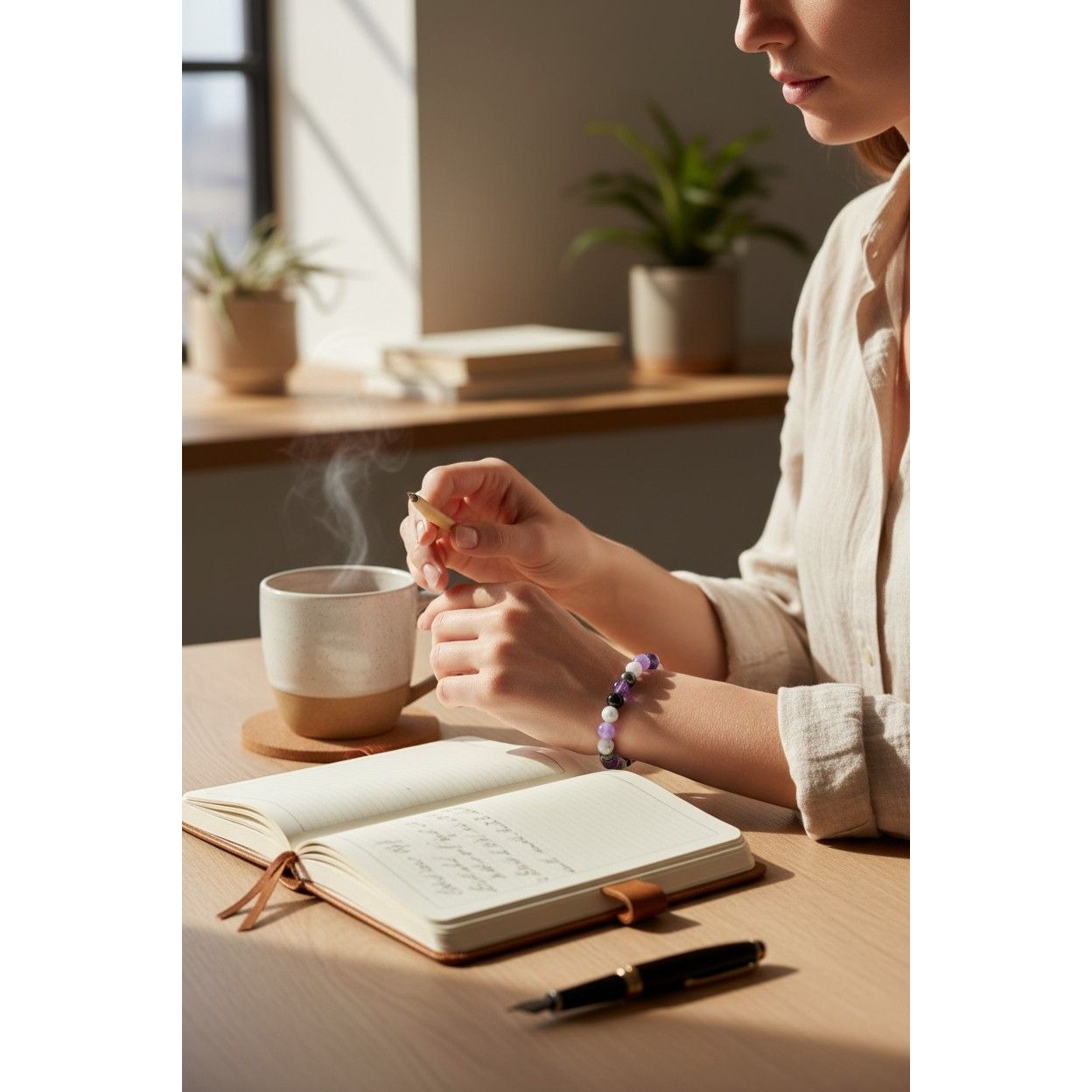 Anti-Anxiety Calming Bracelet 8mm Gems - New - Witchcore Ethereal