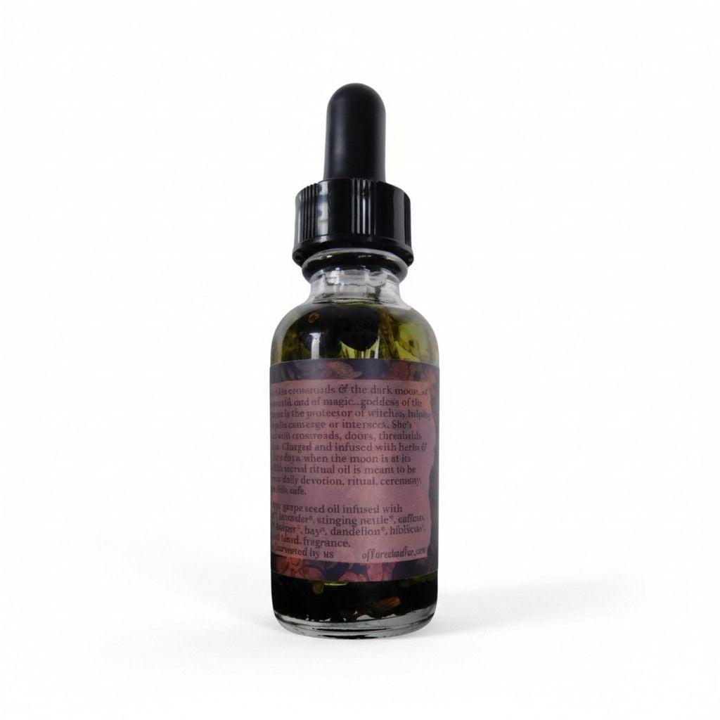 Hecate Ritual Oil 1oz Glass - Crossroads & Protection