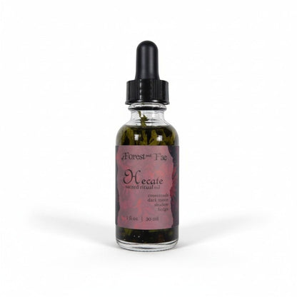 Hecate Ritual Oil 1oz Glass - Crossroads & Protection
