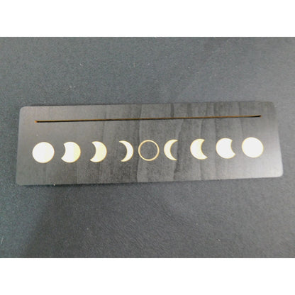 Black & Gold Tarot Card Holder – Sun & Moon Wood Set – New