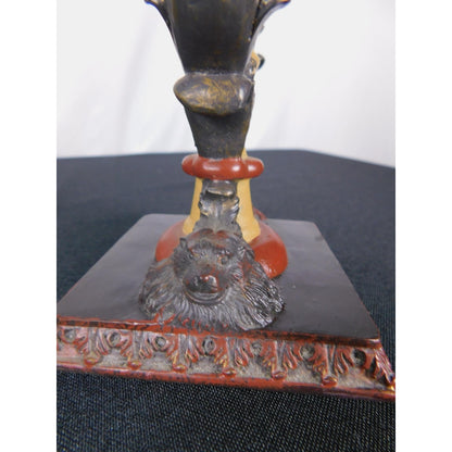 Ornate Convex Lady Mirror 11" Floral Resin Tabletop