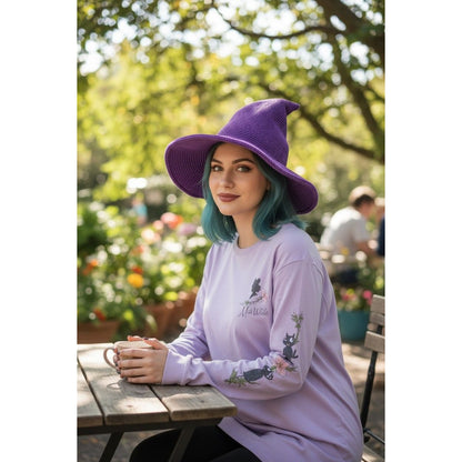 Purple Woven Wool Blend Witch Hat - Adult Ritual & Everyday Wear - New