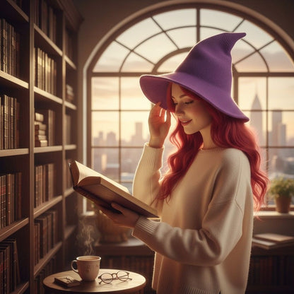 Purple Woven Wool Blend Witch Hat - Adult Ritual & Everyday Wear - New