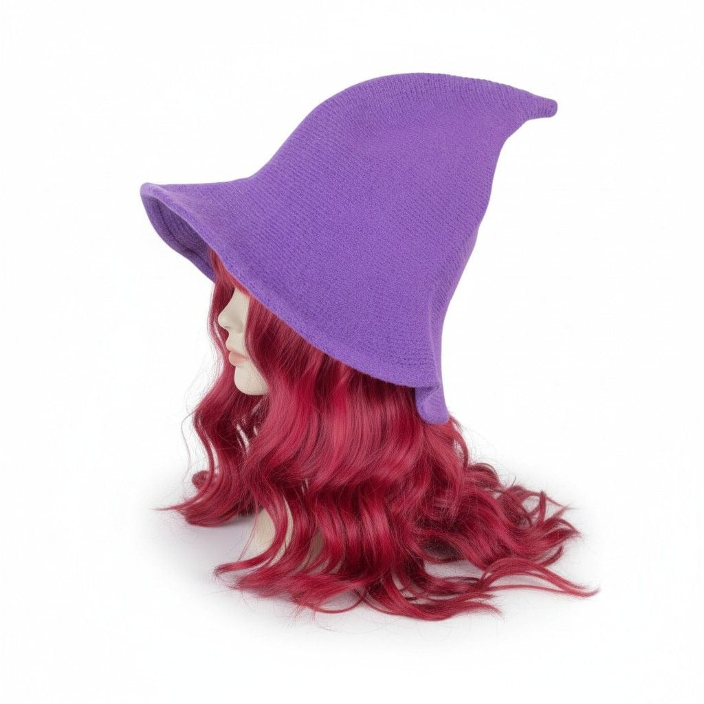 Purple Woven Wool Blend Witch Hat - Adult Ritual & Everyday Wear - New