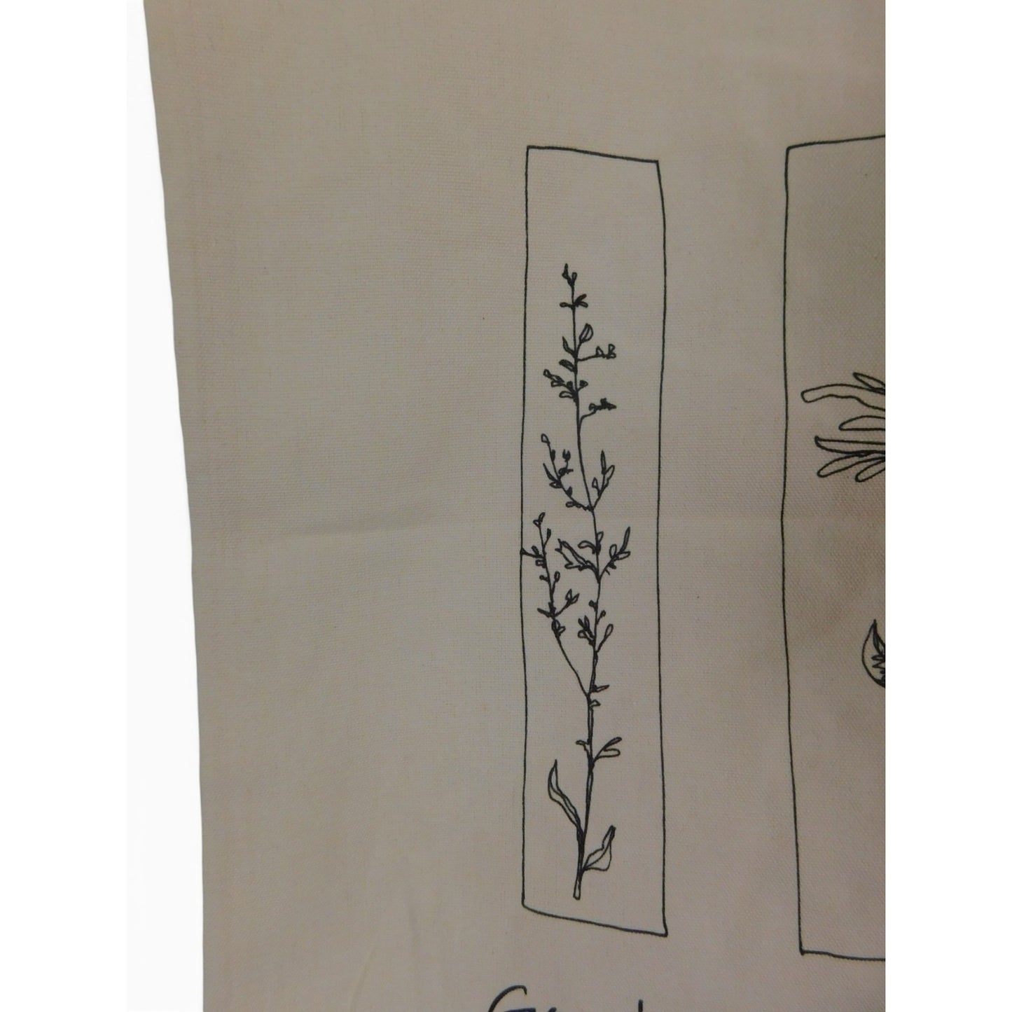 Floral Quote Tote Bag Womens Medium Beige Canvas Good Things Are Coming Eco