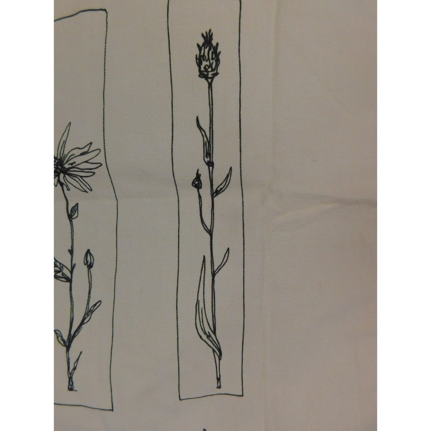 Floral Quote Tote Bag Womens Medium Beige Canvas Good Things Are Coming Eco