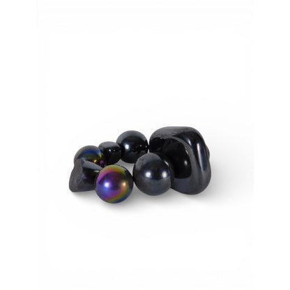 Iridescent Rainbow Hematite Bead Set – Magnetic Finish Jewelry Beads Loose Mix