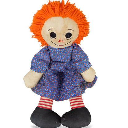 Vintage Large Raggedy Ann Style Cloth Doll 36" - Yarn Hair Poppet - Good